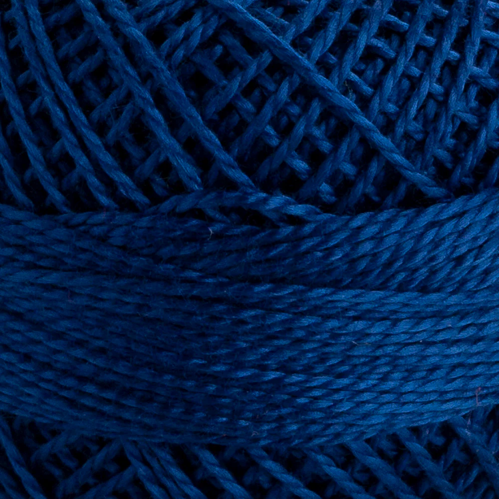 Domino Cotton Perle Size 8 Embroidery Thread (8 g), Dark Blue - 4598008-00149 - Image 3