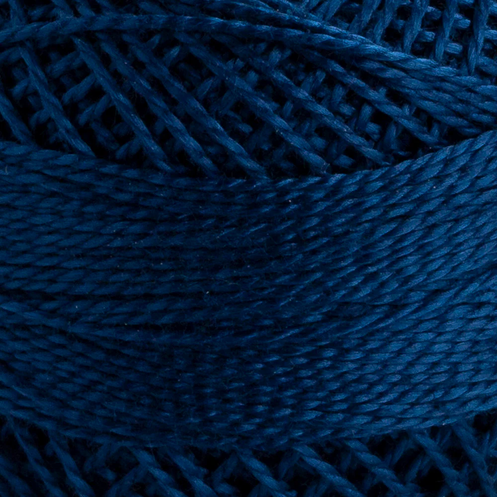 Domino Cotton Perle Size 8 Embroidery Thread (8 g), Dark Blue - 4598008-00150 - Image 3