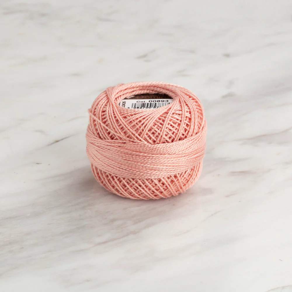 Domino Cotton Perle Size 8 Embroidery Thread (8 g), Dusty Rose - 4598008-00893