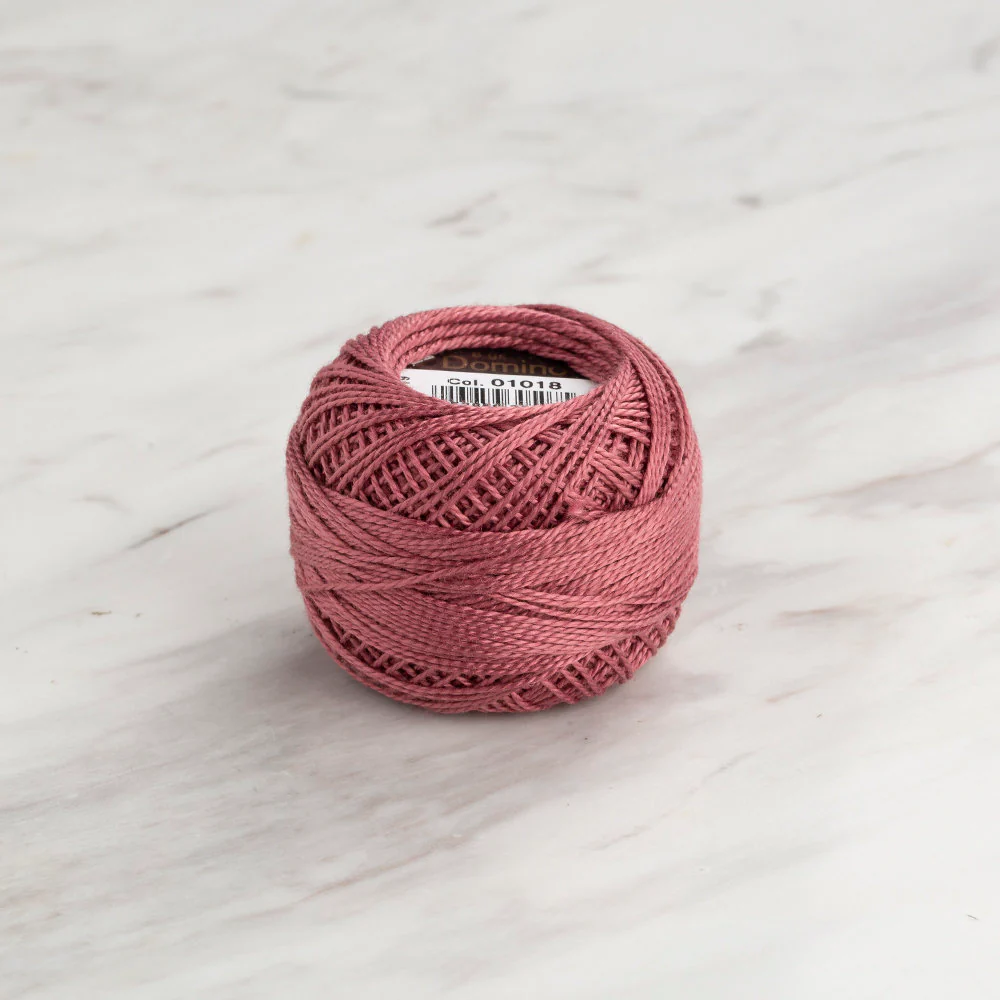 Domino Cotton Perle Size 8 Embroidery Thread (8 g), Purple - 4598008-01018