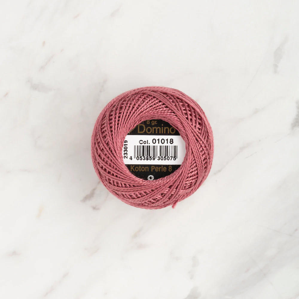 Domino Cotton Perle Size 8 Embroidery Thread (8 g), Purple - 4598008-01018 - Image 2