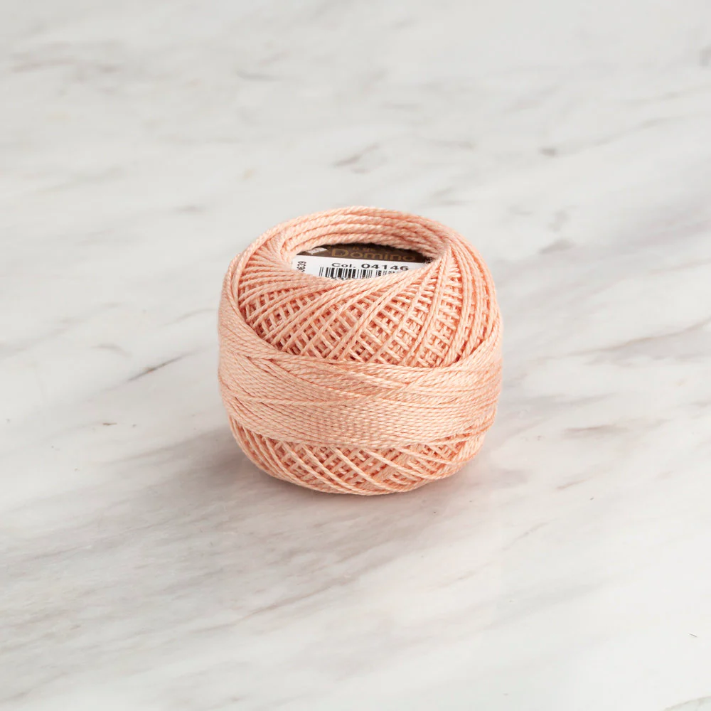 Domino Cotton Perle Size 8 Embroidery Thread (8 g), Tan - 4598008-04146