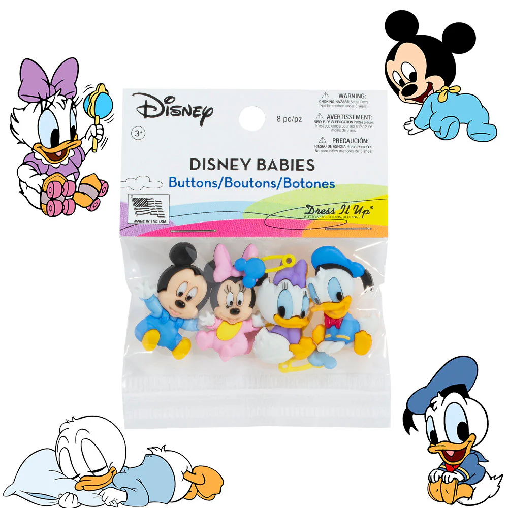 Dress It Up Creative Button Assortment, Disney Babies - 7722
