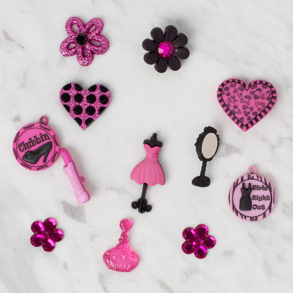 Dress It Up Creative Button Assortment, Grils Night Out - Image 2