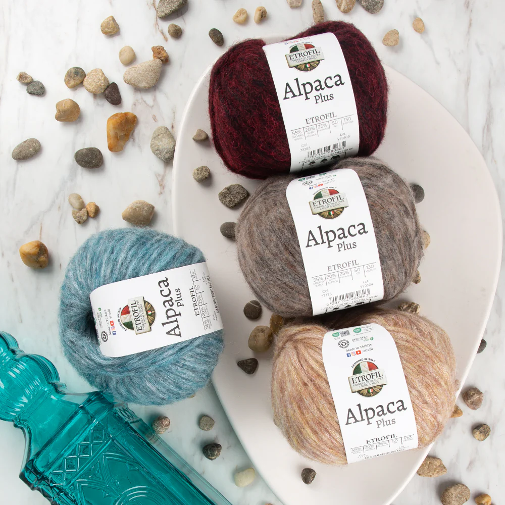 Etrofil Alpaca Plus Hand Knitting Yarn, Burgundy - 73383 - Image 3