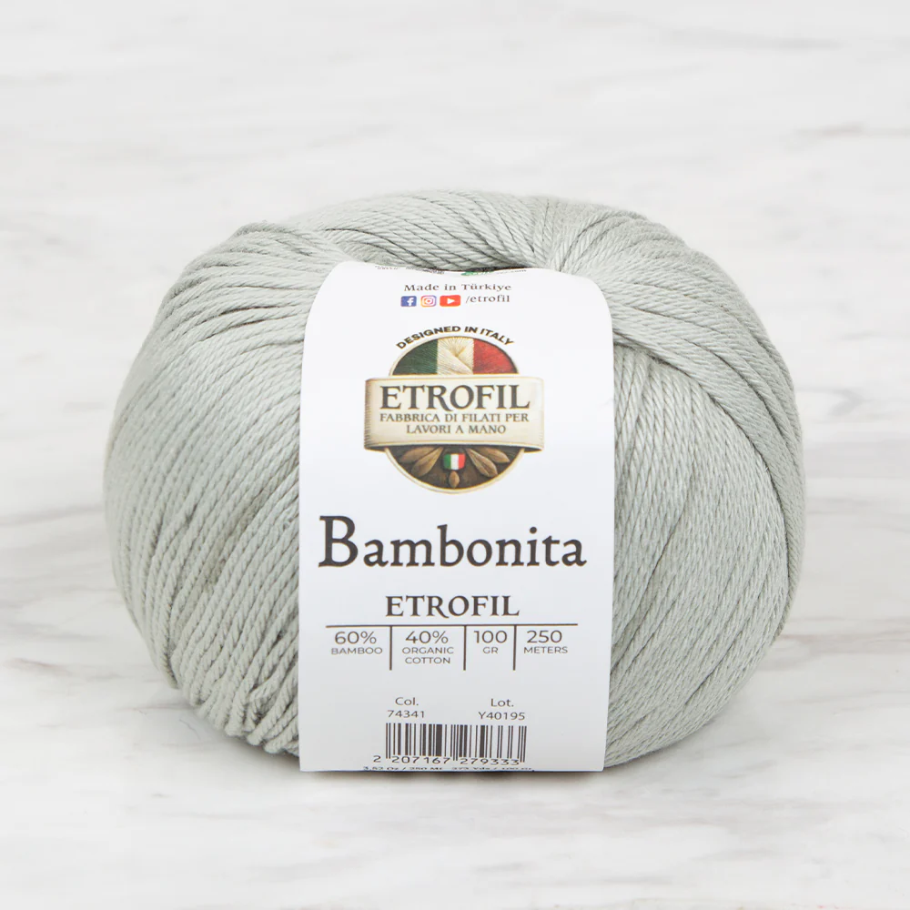 Etrofil Bambonita Hand Knitting Yarn ,Light Green 74341