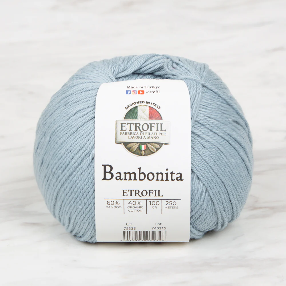 Etrofil Bambonita Hand Knitting Yarn ,Turquoise 75338