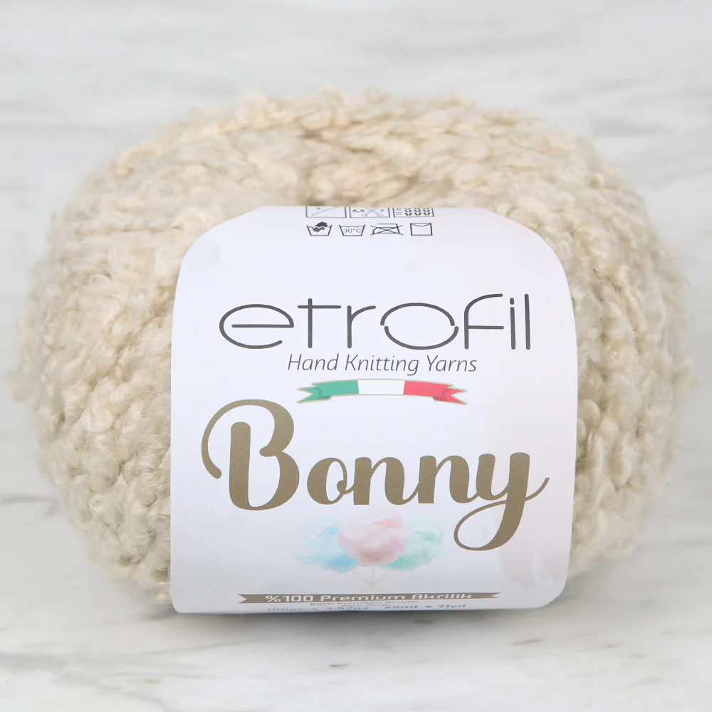 Etrofil Bonny Hand Knitting Yarn,Beige - 77149