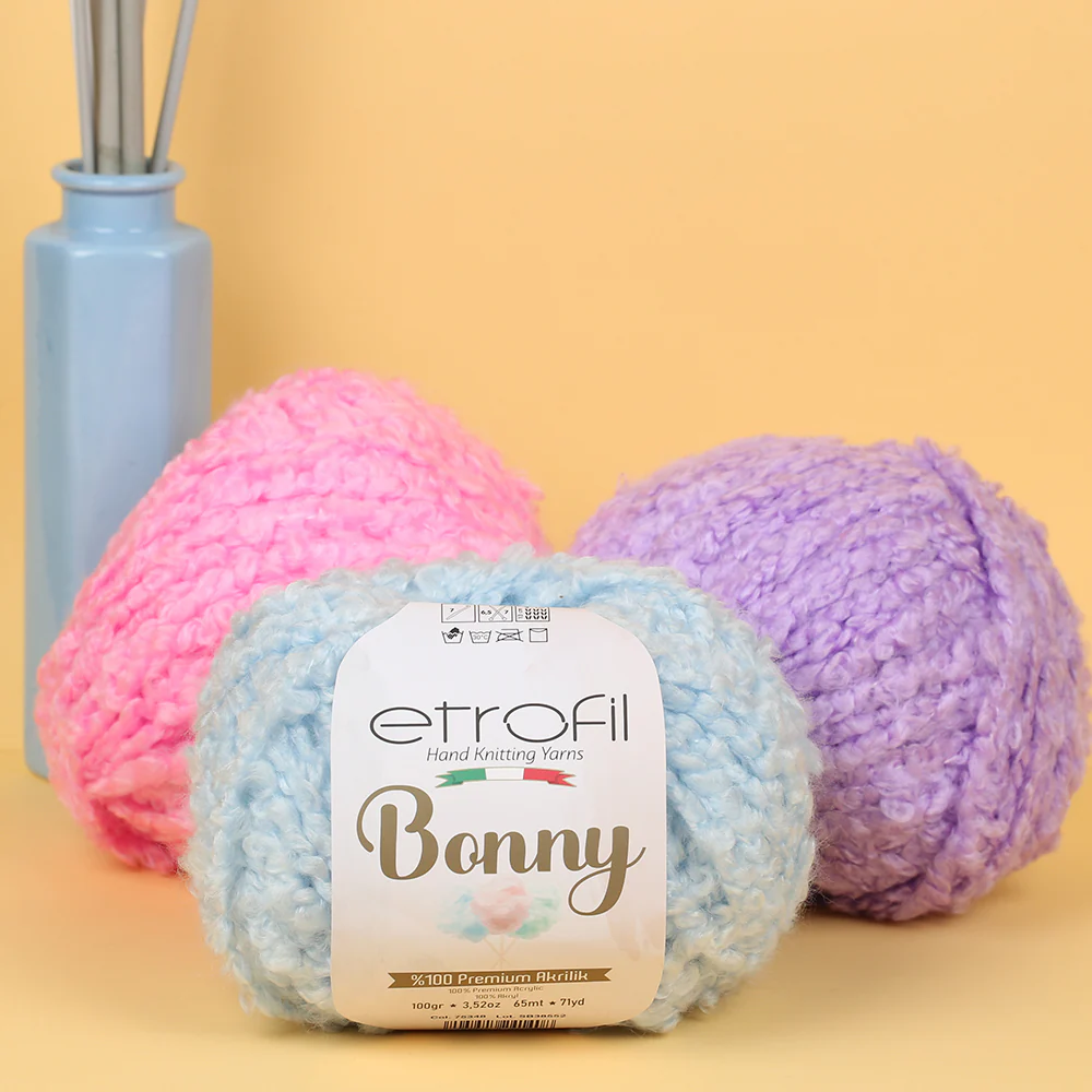 Etrofil Bonny Hand Knitting Yarn,Neon Pink - 73347 - Image 3