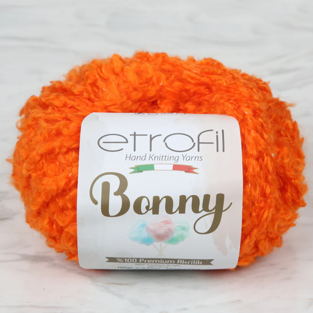 Etrofil Bonny Hand Knitting Yarn,Orange - 72225