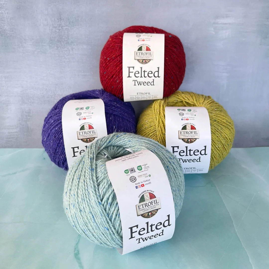 Etrofil Felted Tweed Hand Knitting Yarn , Mink - 79180 - Image 4