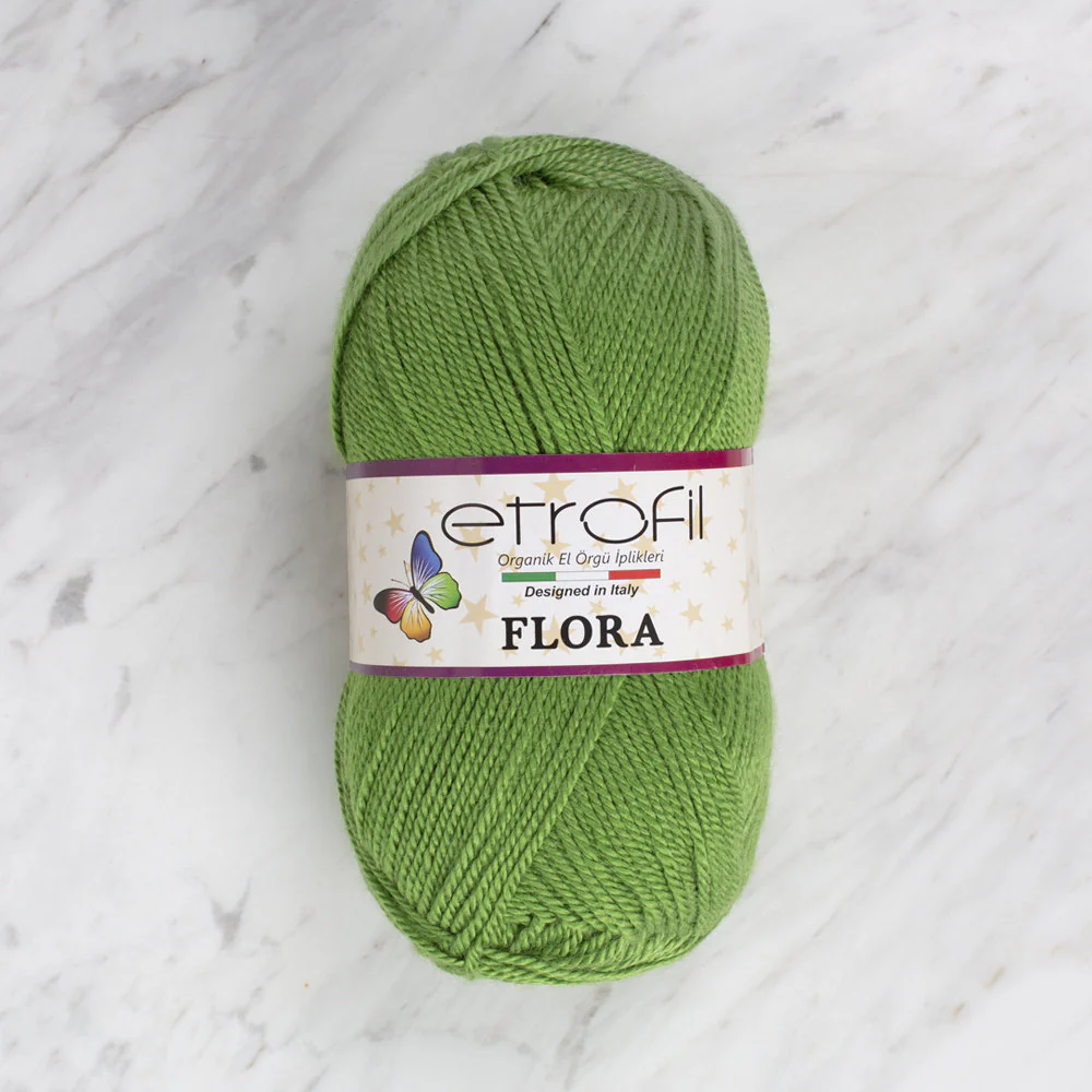 Etrofil Flora Knitting Yarn, Green - 70488