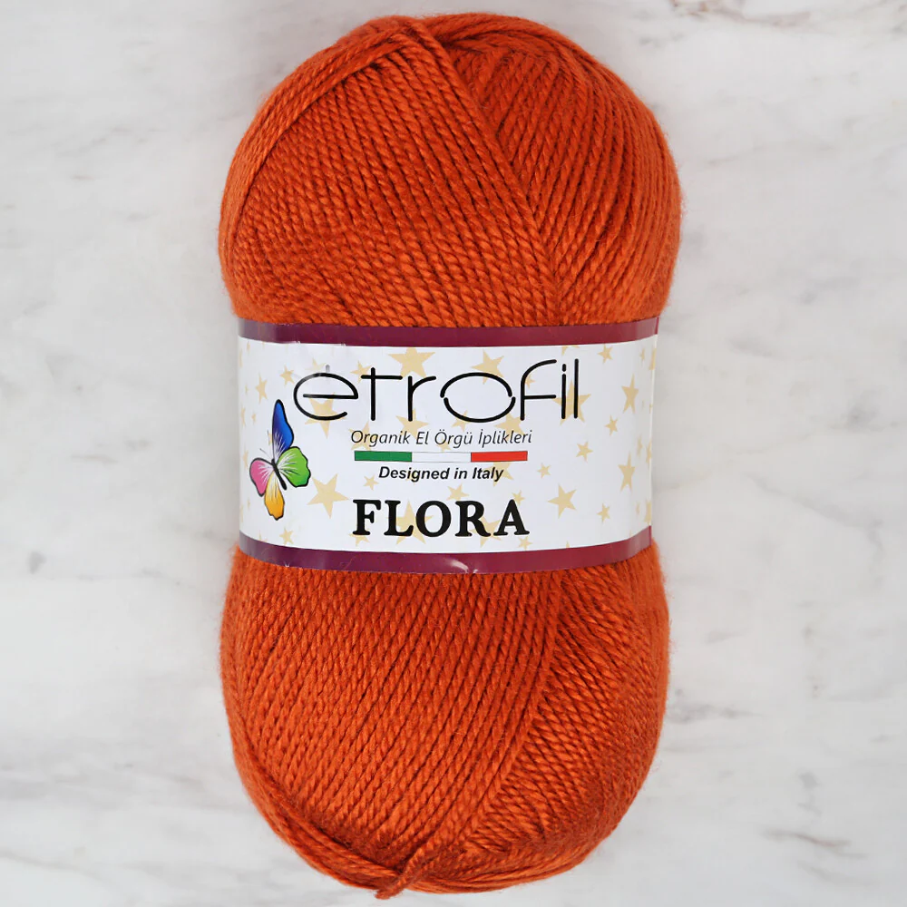 Etrofil Flora Knitting Yarn, Cinnamon - 72006