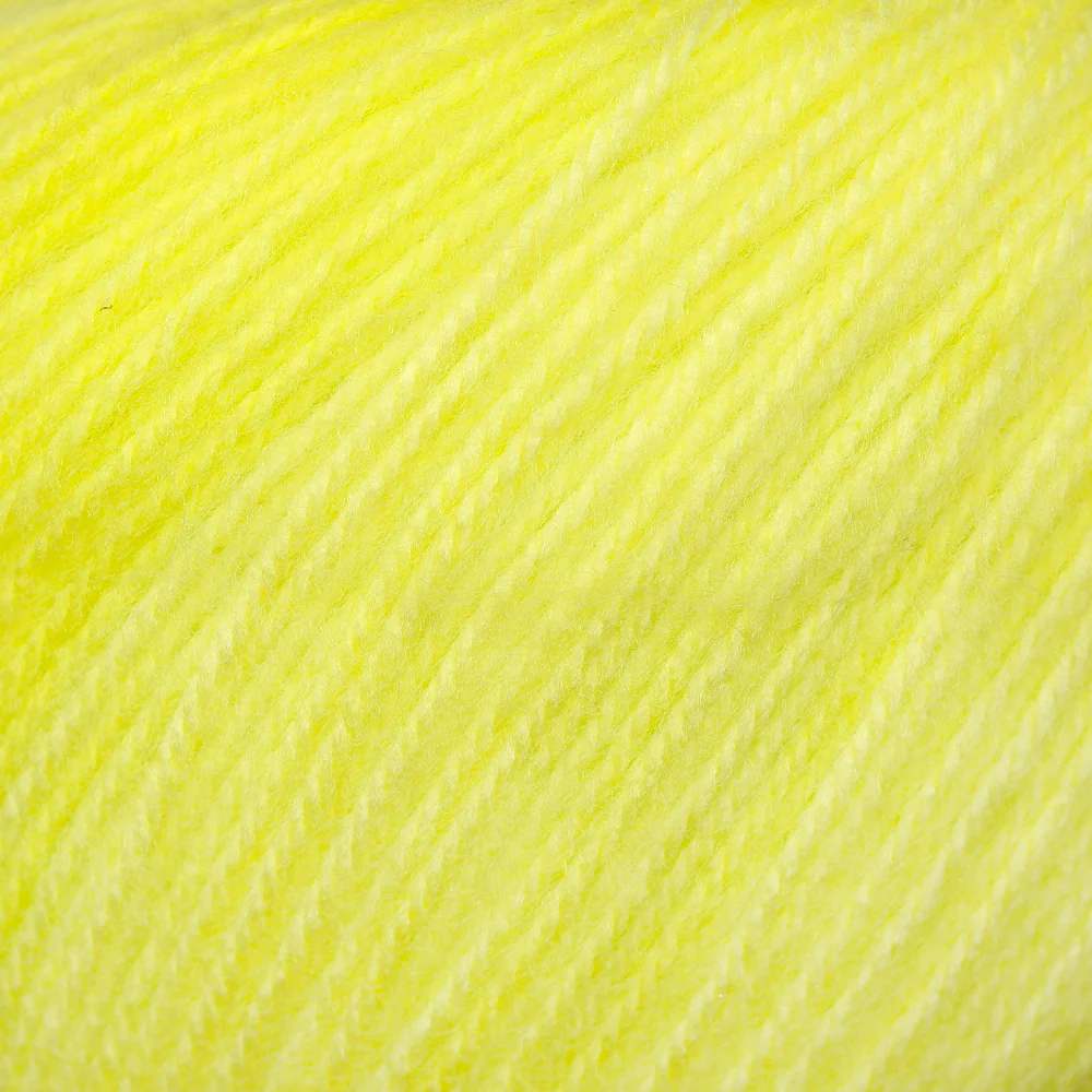 Etrofil Fluffy Hand Knitting Yarn, Neon Yellow - SE1148 - Image 2