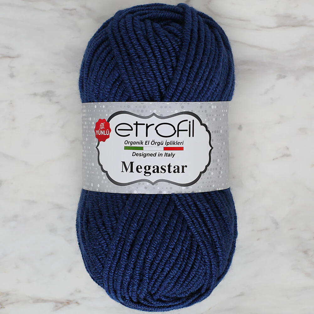 Etrofil Megastar Yarn, Navy Blue - 75095