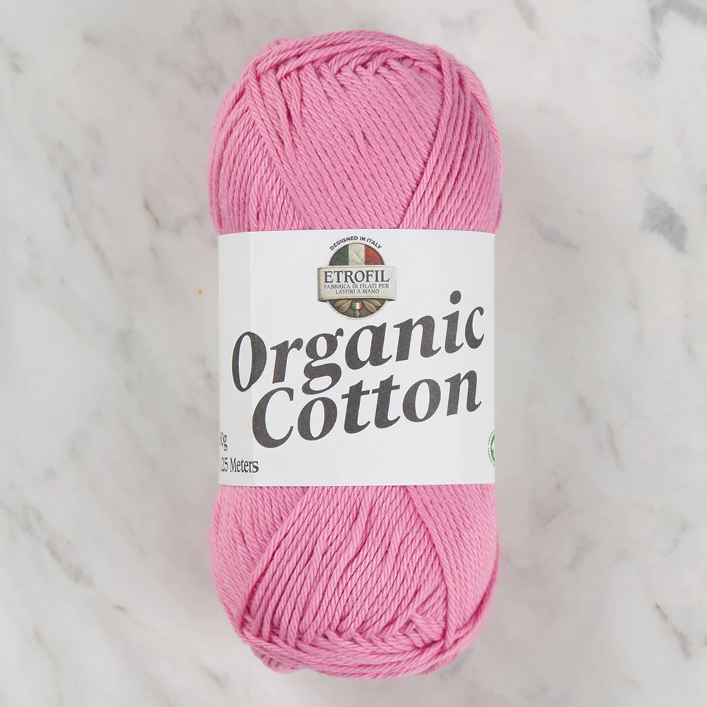 Etrofil Organic Cotton Hand Knitting Yarn - 73437 , Pink