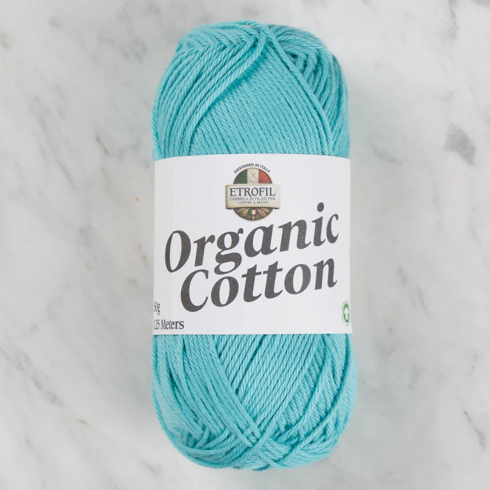 Etrofil Organic Cotton Hand Knitting Yarn - 74380 , Turquoise