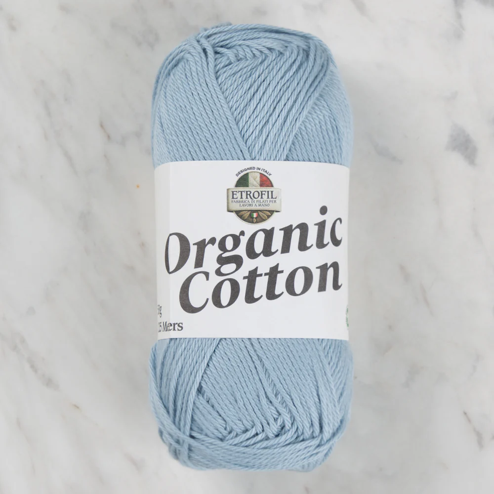 Etrofil Organic Cotton Hand Knitting Yarn - 75425 , Blue