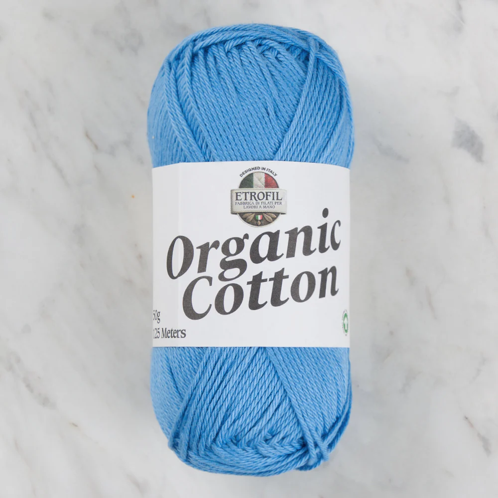Etrofil Organic Cotton Hand Knitting Yarn - 75426 , Blue