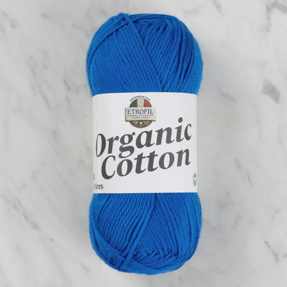 Etrofil Organic Cotton Hand Knitting Yarn - 75431 , Blue