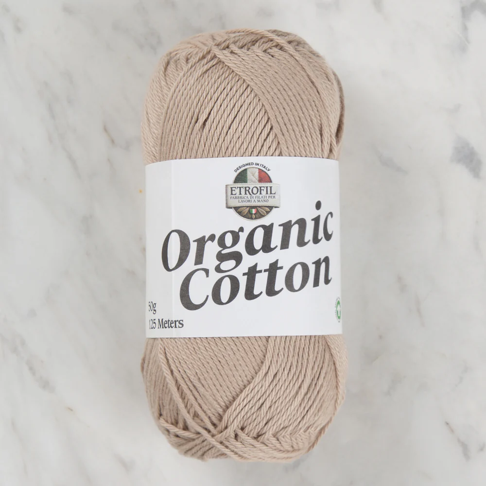 Etrofil Organic Cotton Hand Knitting Yarn - 772216 , Beige