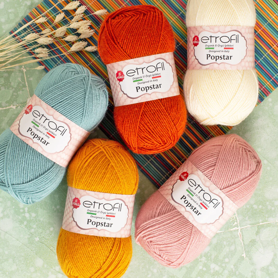 Etrofil Popstar Yarn, Aubergine - 76001 - Image 3