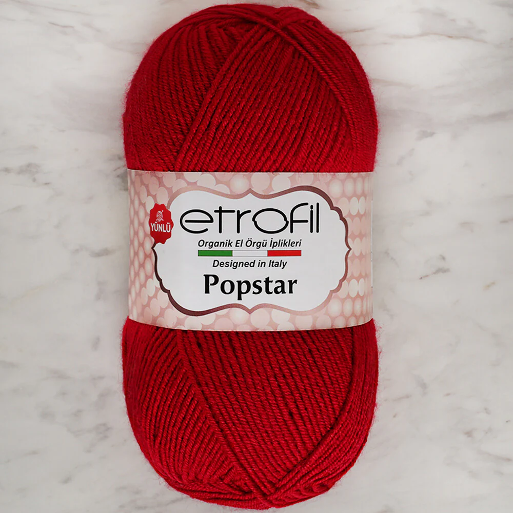 Etrofil Popstar Yarn, Red - 73121