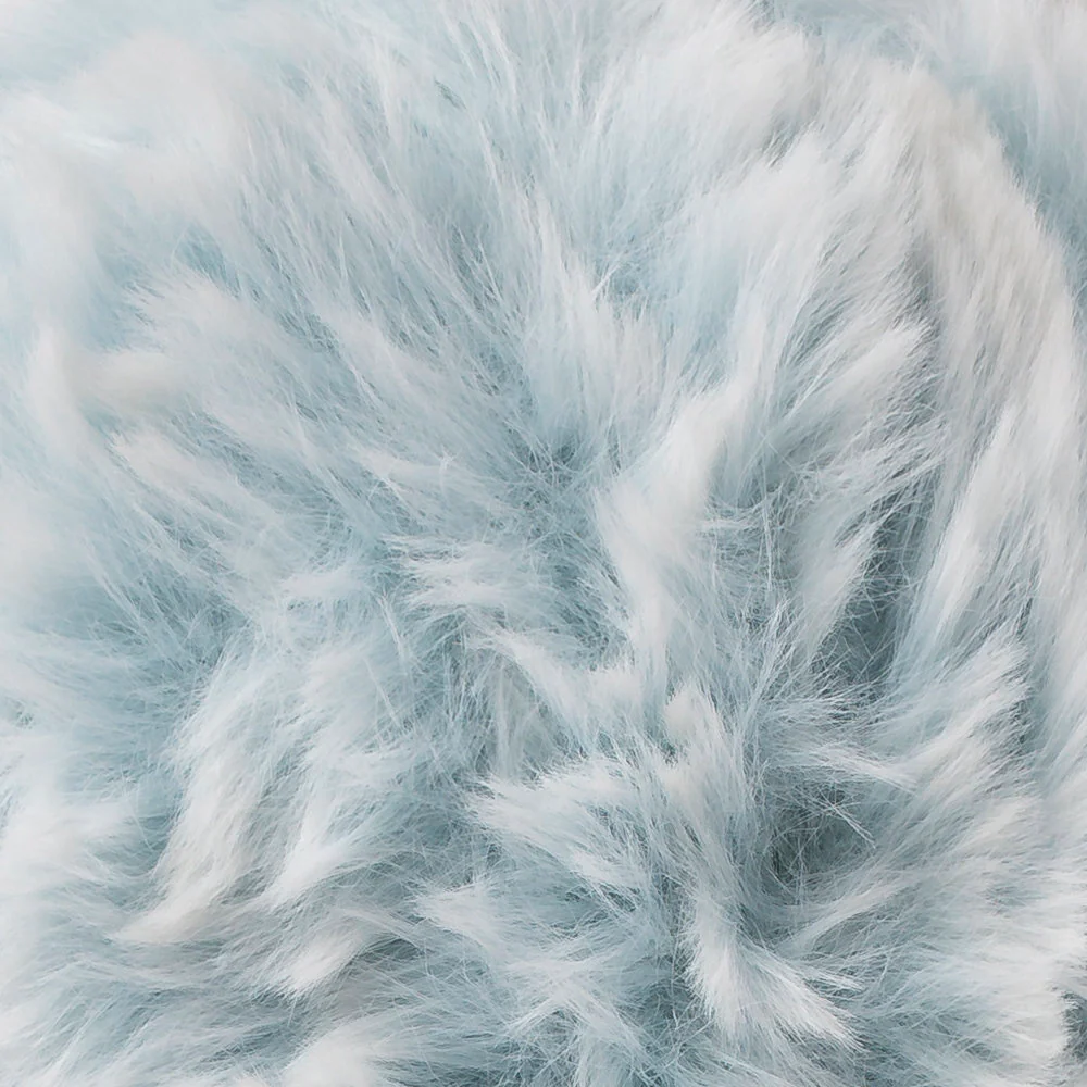 Etrofil Rabbit Fur Yarn, Blue/White - 70552 - Image 2