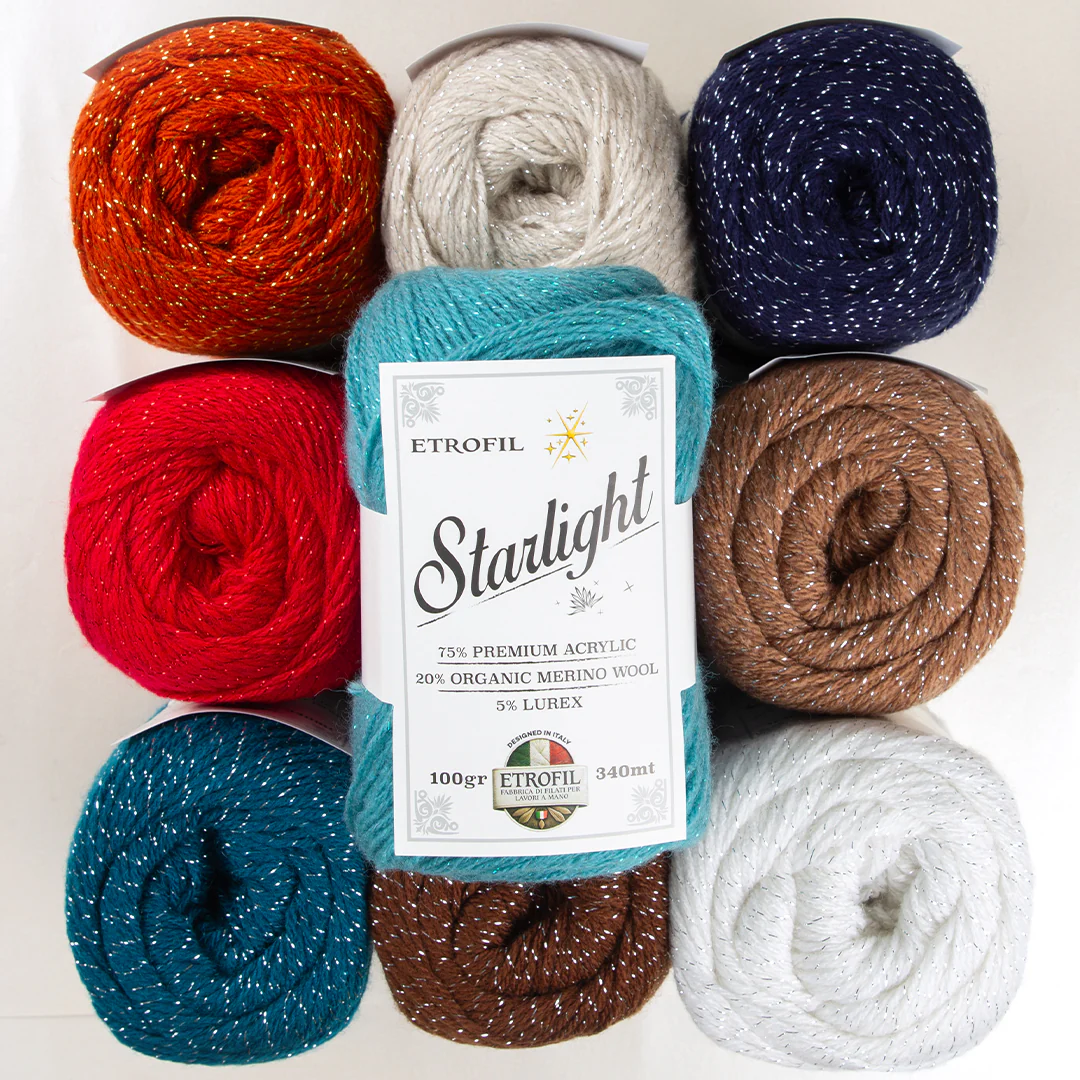 Etrofil Starlight Hand Knitting Yarn ,Red 73121 - Image 4