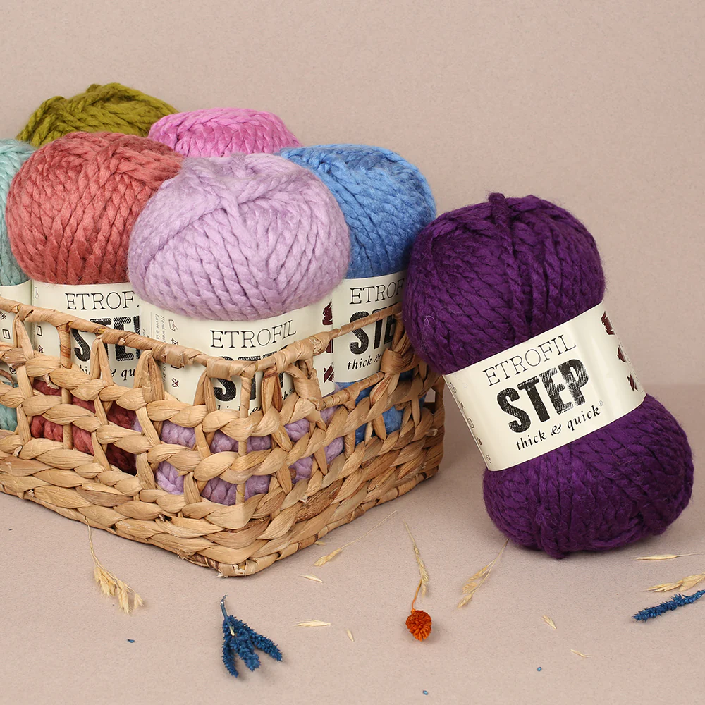 Etrofil Step Hand Knitting Yarn,Dried rose - 72098 - Image 3