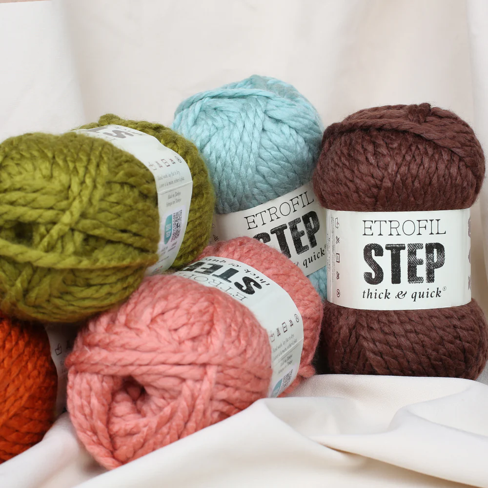 Etrofil Step Hand Knitting Yarn,Pink - 76032 - Image 4