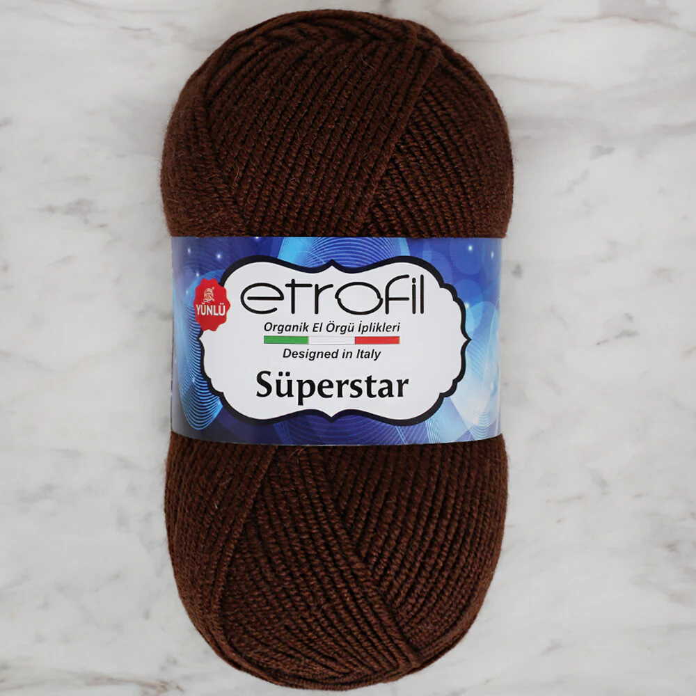Etrofil Süperstar Yarn, Dark Brown - 77013
