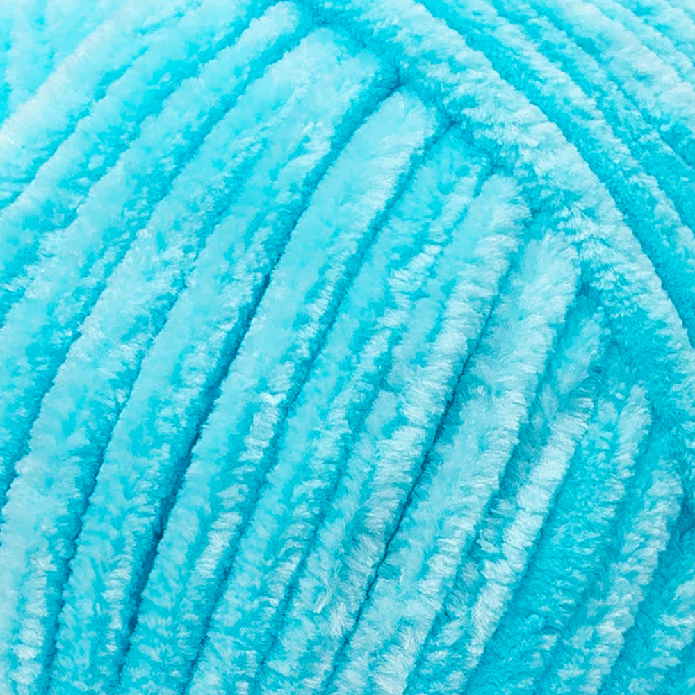 Etrofil Yonca Chenille Yarn, Light Turquoise - 70519 - Image 2