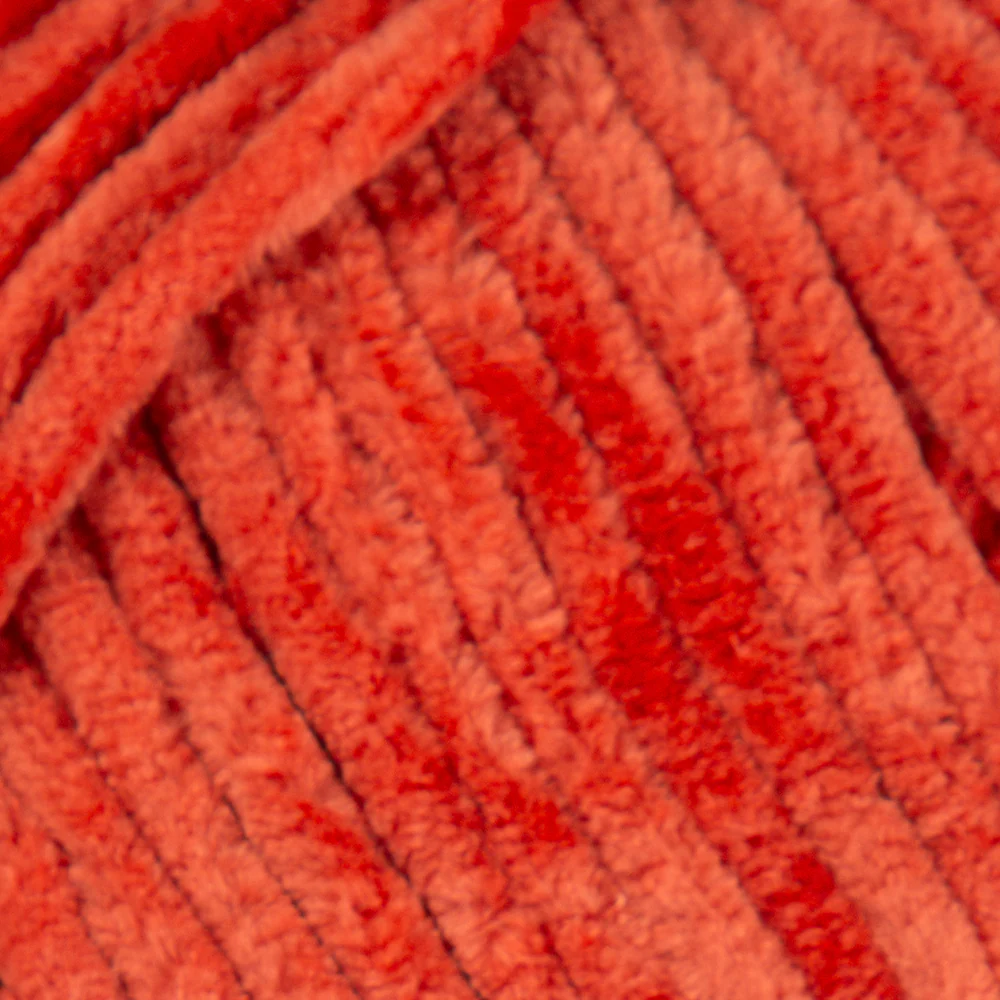 Etrofil Yonca Chenille Yarn, Orange - 72205 - Image 2
