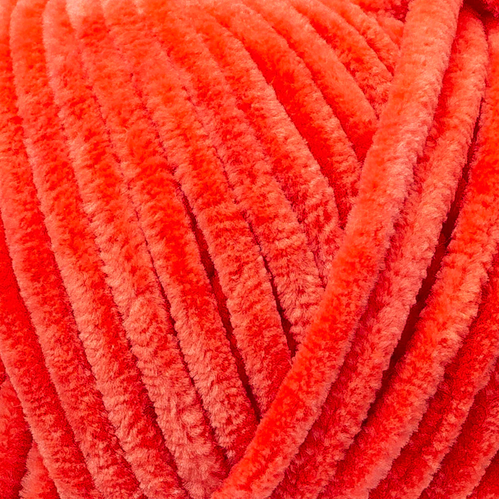 Etrofil Yonca Chenille Yarn, Orange - 70216 - Image 2