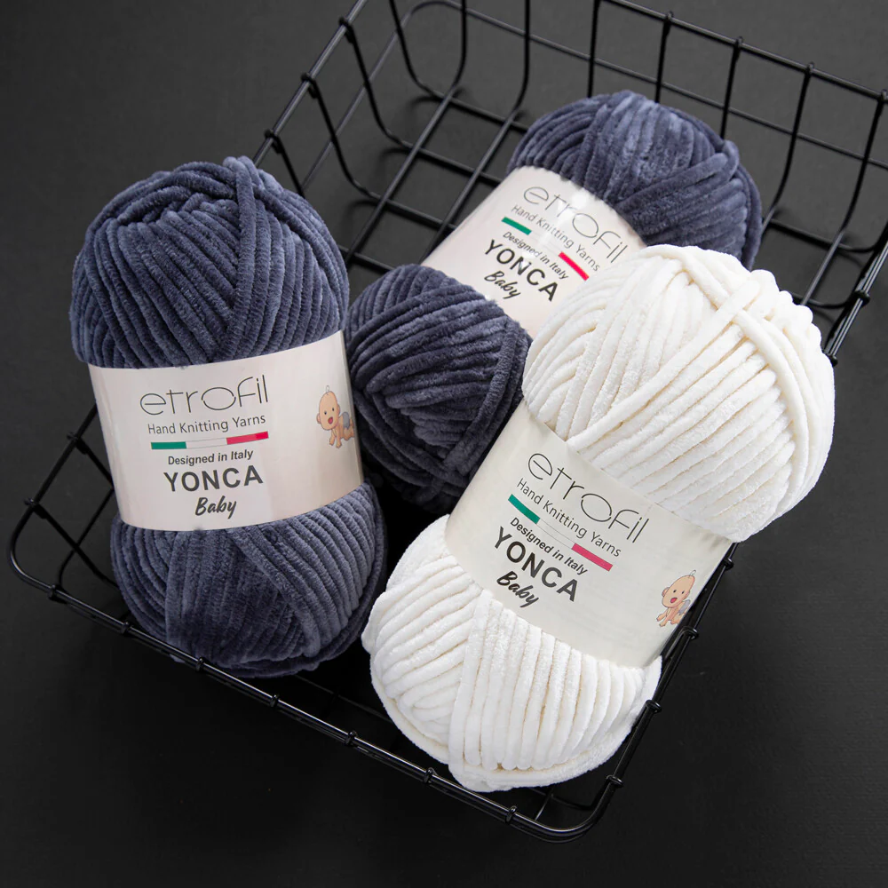 Etrofil Yonca Chenille Yarn, Plum - 70344 - Image 3