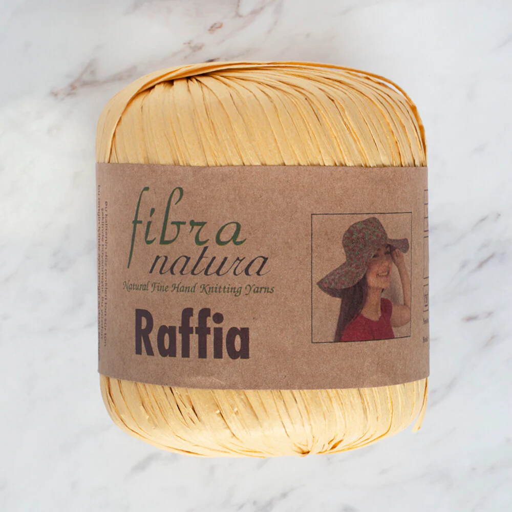 Fibra Natura 40 g Raffia Paper Yarn, Yellow - 116-21