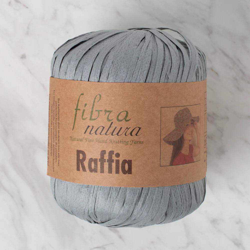 Fibra Natura 40 gr Raffia Paper Yarn, Grey - 116-11