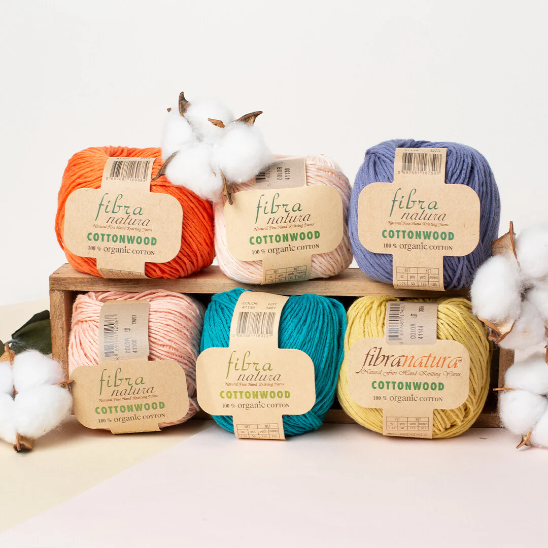 Fibra Natura Cottonwood Knitting Yarn, Grey- 41134 - Image 3