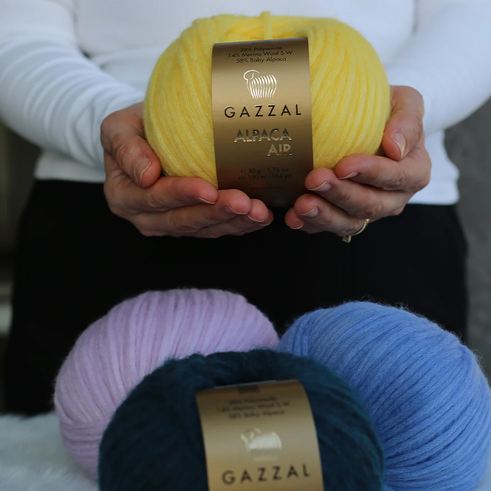 Gazzal Alpaca Air Knitting Yarn, Petrol Green - C:106 - Image 3