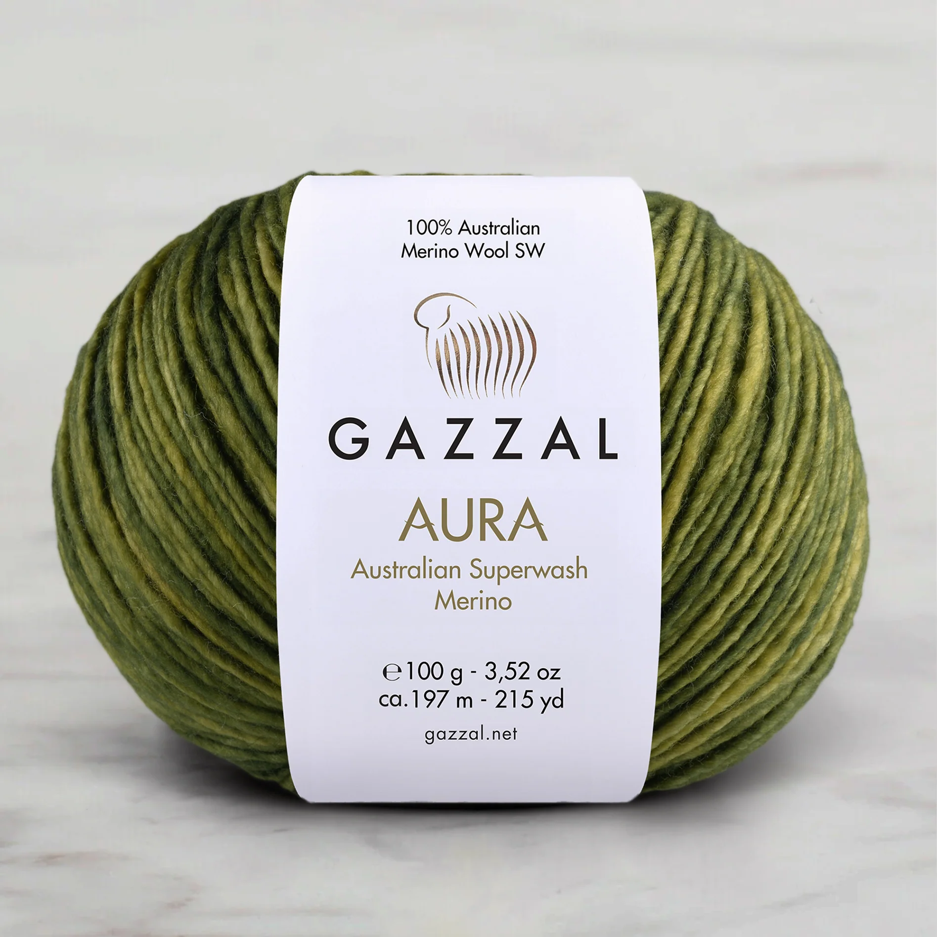Gazzal Aura Hand Knitting Yarn - Green – 175