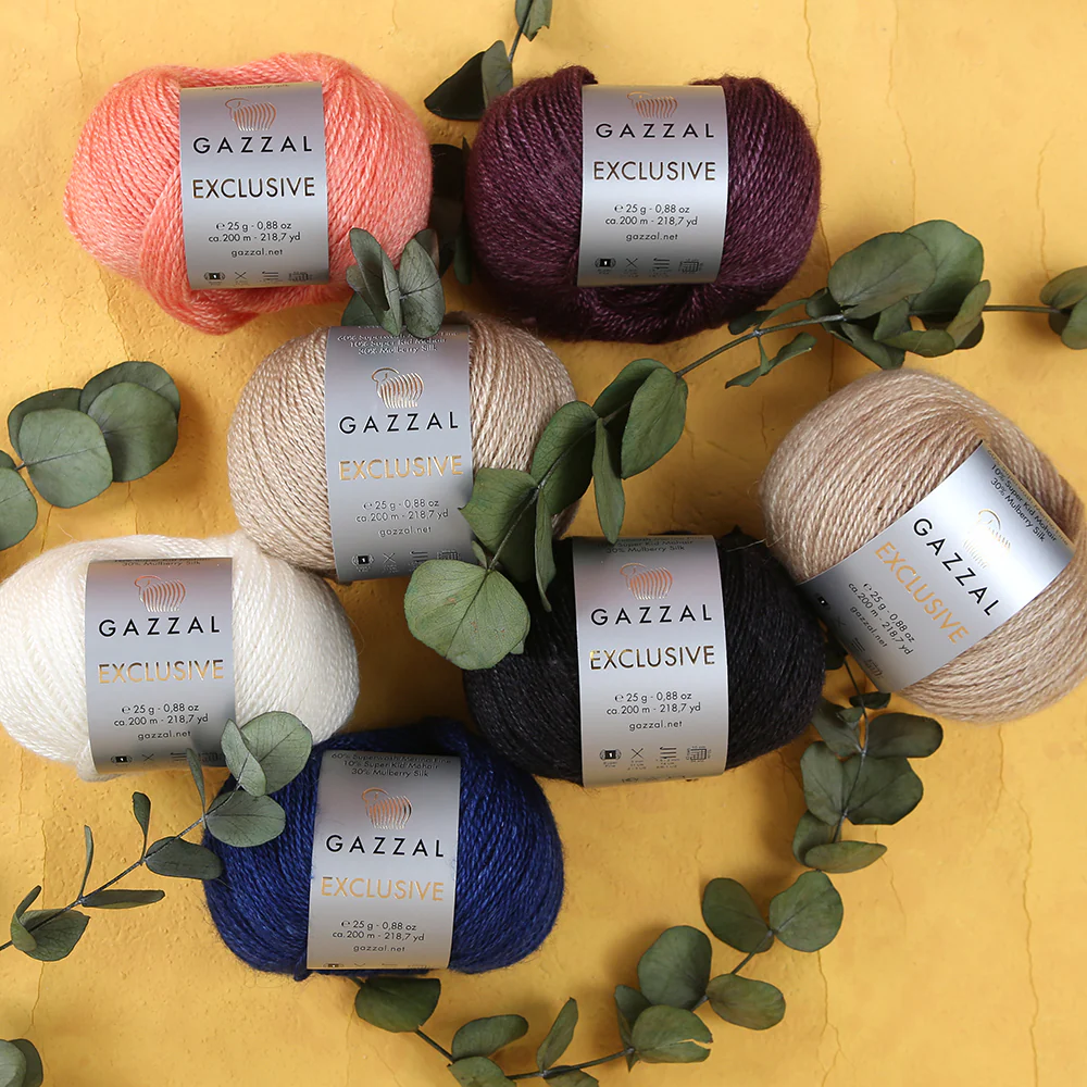 Gazzal Exclusive Hand Knitting Yarn,Brown - 9914 - Image 3