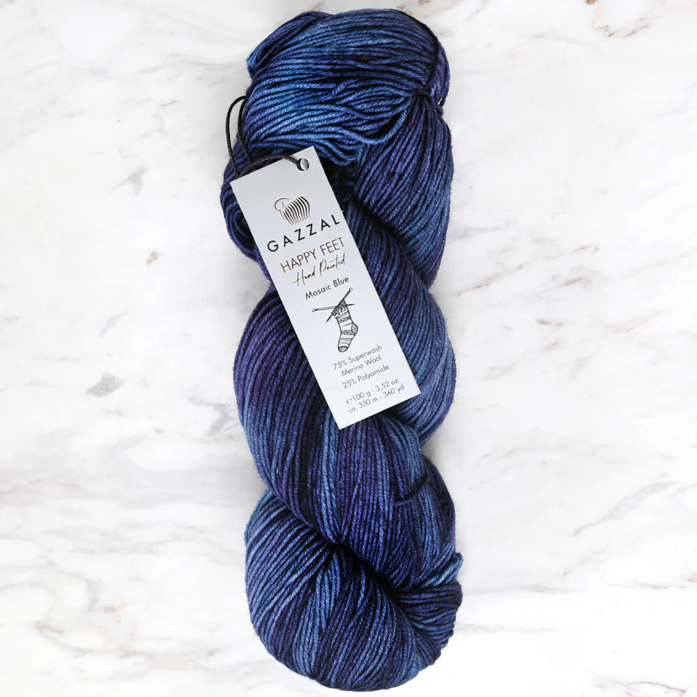 Gazzal Happy Feet Socks Knitting Yarn , Variegated - 3256