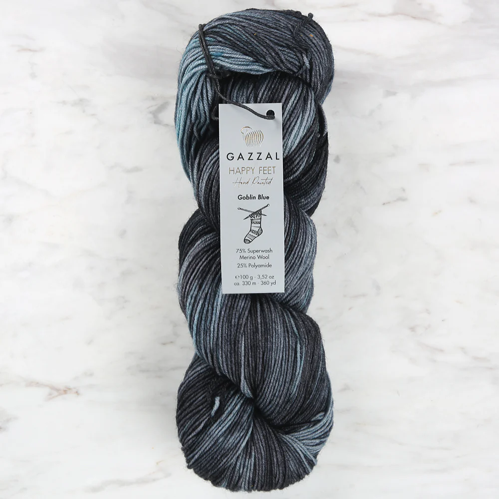 Gazzal Happy Feet Socks Knitting Yarn , Variegated - 3259
