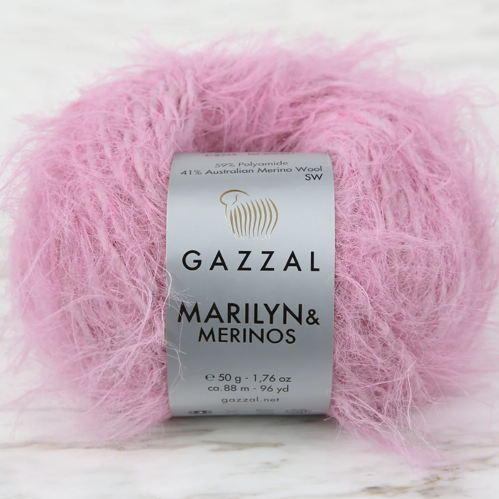 Gazzal Marilyn&Merinos Hand Knitting Yarn,Lilac - 8255