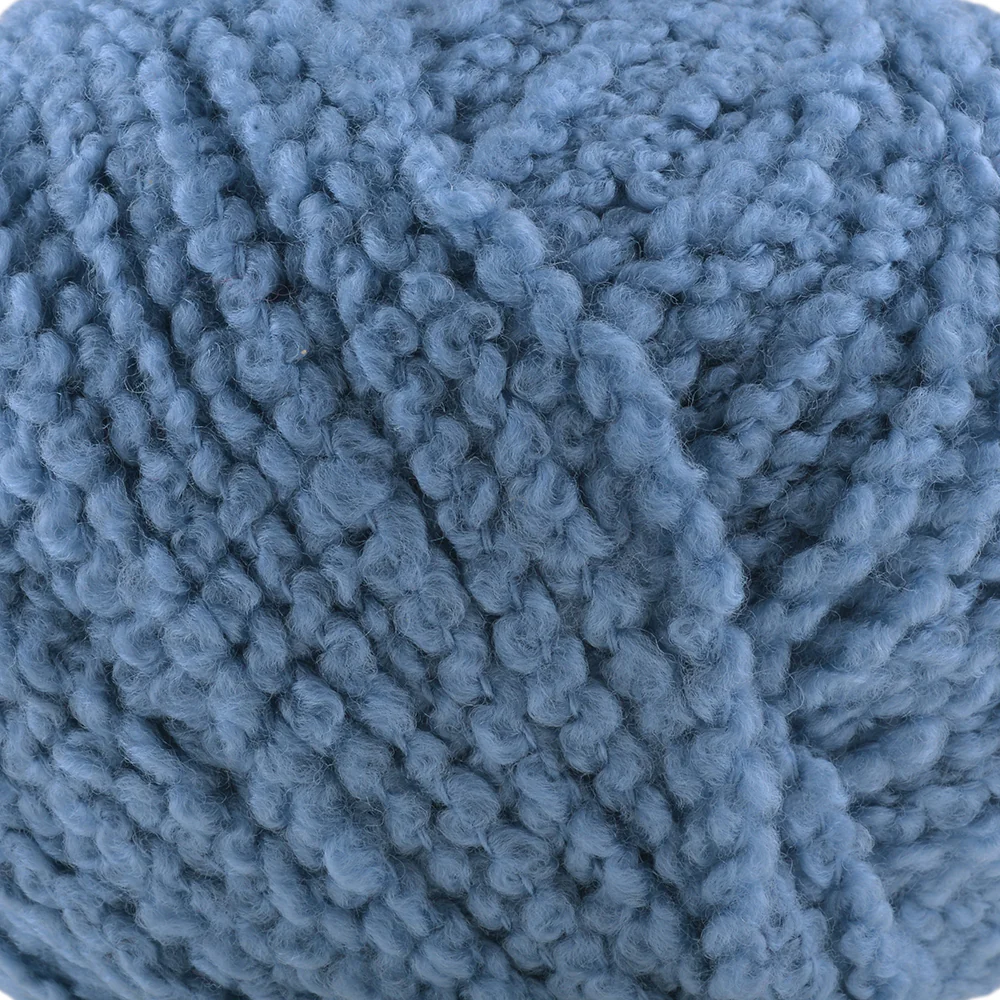 Gazzal Merino Boucle Hand Knitting Yarn, Blue-3771 - Image 2