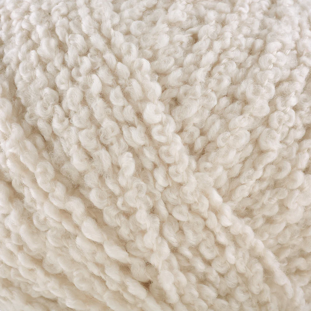Gazzal Merino Boucle Hand Knitting Yarn, Cream-3761 - Image 2