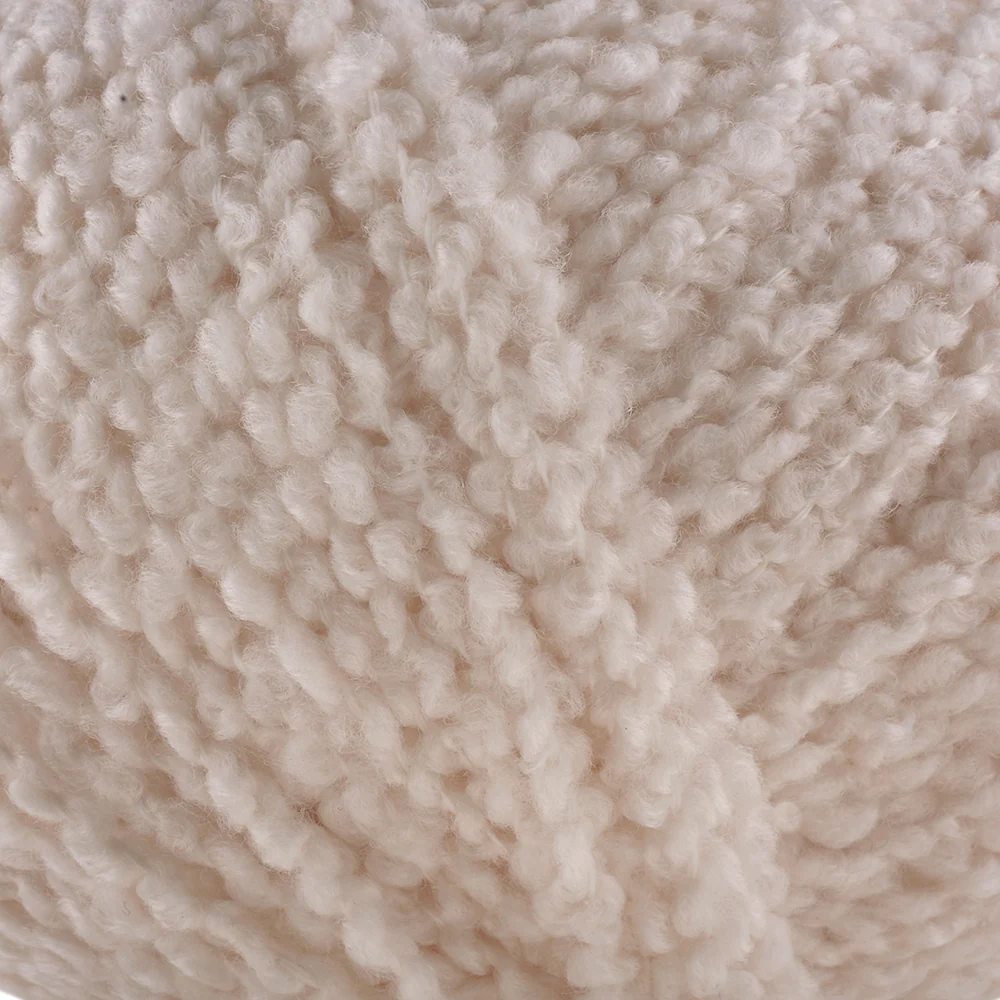 Gazzal Merino Boucle Hand Knitting Yarn, Cream-3764 - Image 2