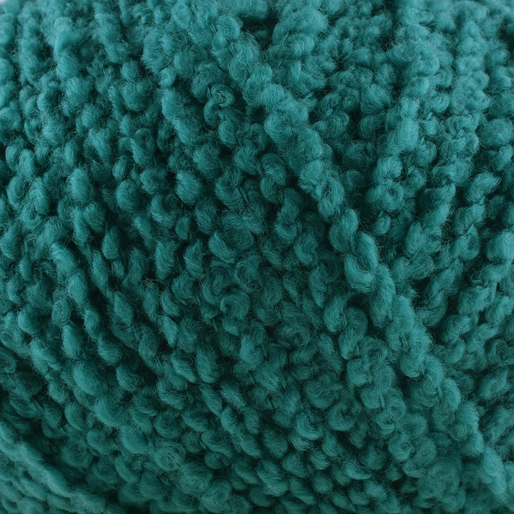 Gazzal Merino Boucle Hand Knitting Yarn, Green-3770 - Image 2