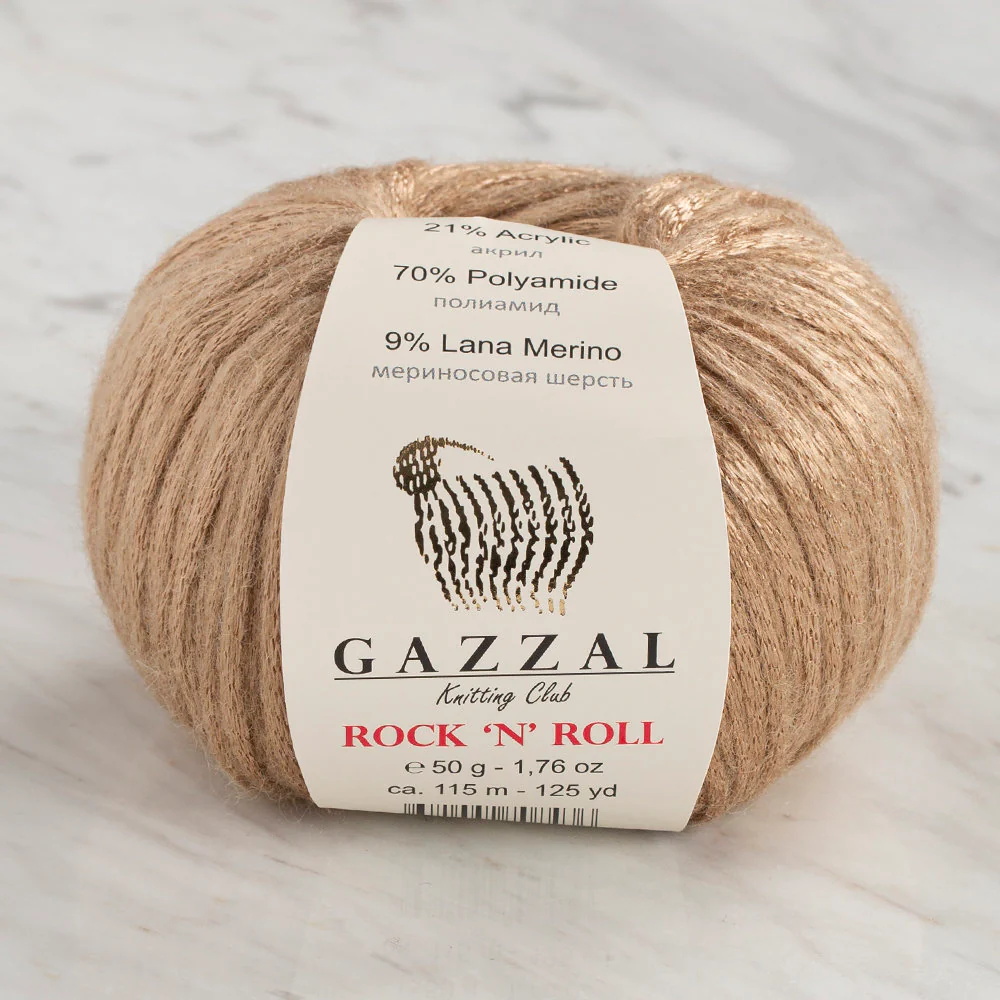 Gazzal Rock'N'Roll Yarn, Beige - 13905
